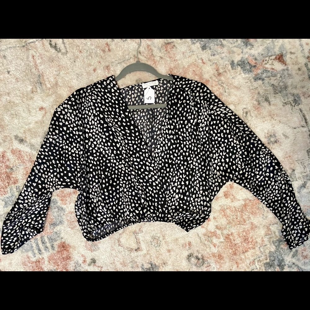 Miss love cheetah print blouse